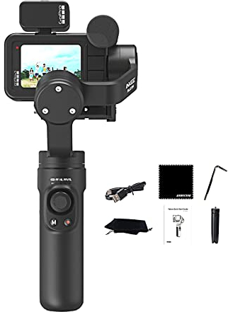 INKEE Falcon Plus Gimbal Stabilizer Control inalámbrico, estabilizador de cámara de Mano de 3 Ejes Compatible con GoPro Hero 11,10, 9, 8, 7, 6, 5, OSMO Action, Support Media Mod