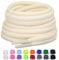 Puzeam Lacets Ovales de Sport [ 2 Paires ] lacets de Chaussures Demi Ronds les Course de Baskets de Running - Largeur 6 mm,16 couleurs au Choix Crème 120
