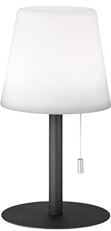 FHL easy! | Akku-Tischleuchte Garden| Zugschalter | Helligkeit 2-Stufen-Dimmbar | RGB Stufenlos | Leuchtdauer bis 16h | 1x LED 2 + 0,8 Watt | 180 Lumen - 3000 Kelvin | Weiß/Sandanthrazit | 850135