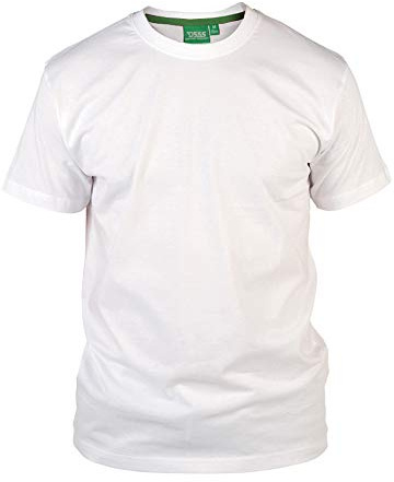 Duke London D555 Kingsize Big Men's Flyers Crew Neck T-Shirt White 2XL-6XL RRP £10.99