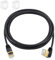 Duttek Câble Ethernet Cat 8, 40Gbps 2000Mhz, Connecteur RJ45 90 degrés, Plaqué RJ45 Compatible avec PC portable, switch, PC de bureau (2M)