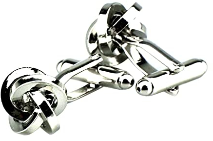 Manschettenknöpfe Herren Silber Knoten, Manschettenknöpfe Herren Elegant Versilbert Cufflinks Schmuck Geschenk