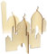 Papierdrachen 3 Verschiedene Holz Moscheen zum Stecken - Ramadan Dekoration - Leichter Aufbau - Tischdekoration Eid Mubarak - naturbelassenes Holz - wiederverwendbar - Set 5