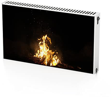 Coloray Magnetic Radiator Cover 39.4x23.6 inches Self-Adhesive Protection 100x60 cm Magnet - Fire
