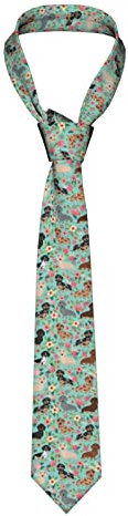 Herren Krawatte Dackel Herren Seidenkrawatte Klassisch Mode Krawatte Formal Kleid Druck Business Hochzeit Krawatte, Schwarz, Einheitsgröße, Schwarz, Einheitsgröße