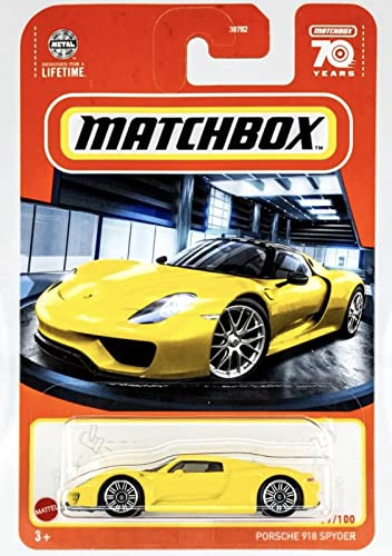 Matchbox Porsche 918 Spyder 77/100 (Yellow) Diecast Car