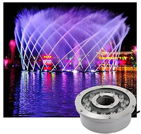 LGJEGD LED-Ring-Brunnen Licht RGB bunte Farbe wechselnde IP68 wasserdicht 6-24W Landschaft tauchfähig Outdoor Led (Color : RGB, Size : 9w-24v)