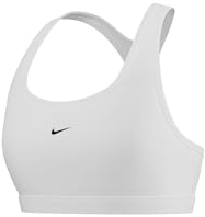 Nike Damen W Nk Swsh LGT Sport-BH, White/Black, XL