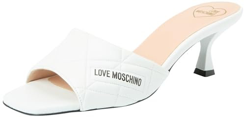 Love Moschino Damen Ja28025g0iie0100 Sabotd.ROCCHETTO55 Nappa Weiss, 40 EU