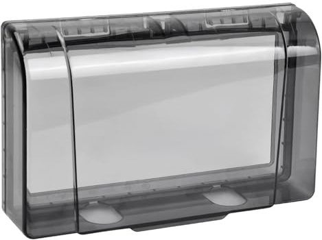 Tipo 86 Copri Presa Elettrica da Muro Impermeabile,Autoadesivo Scatola Esterna Presa per Esterno,Prese Impermeabile Scatola Delle per Bagno,Casa Evita Che Schizzi,Nella Antipolvere Trasparente B