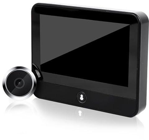 Sonew Mirilla Digital de Puerta, Cámara Inteligente Mirilla Digital Vigilancia, 1080P Amplio Ángulo de Visión, PIR Detección de Movimiento, Audio Bidireccional, para la Oficina en Casa, para Tuya
