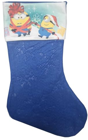 Ruz Weihnachtsstrumpf für Kinder, Filz, geprägt, 39 cm, Blau