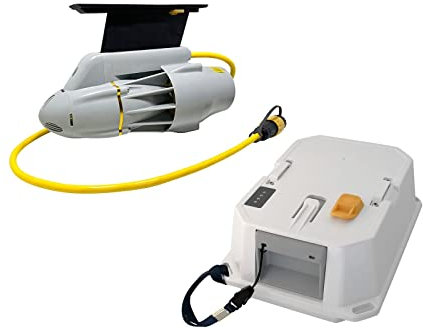 KOROBIE Elektrisches Flossen-Unterwasserstrahlruder DC24V DC12V Batterie Elektrische Flosse Stand Up Paddle Board Schubmotor SUP Surf Kayak Surfboard Propeller 240W 360W Für Surfboard Electric Kit