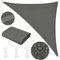 WOLTU Toldo Vela de Sombra Impermeable, Toldo Triangular 3x3x4,25 m de Poliéster 200 g/m², a Prueba de Viento y Protección Rayos UV, para Exxterior como Jardin, Patio, Piscina, Gris Oscuro