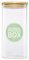 The Original Protein Box with Bamboo Lid - Glass Storage Container with Silicone Ring - Airtight Powder Tin 0.5 kg