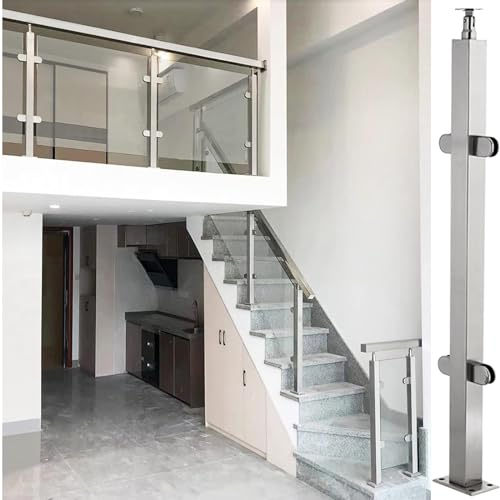 Treppen Geländer - Handläufe Für Treppen, Plattform-Glasgeländer-Säulensystem-Glasclip, Mit Drehverbinder, 10–12 Mm Dicke Plattenklemme, Für Rutschfeste Im Innen- Und Außenbereich ( Color : Middle pos
