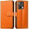 Handyhülle für Redmi Note 13 4G hülle [Mit 1 Stück Panzer Schutz Glas][Kartenfächer][RFID Blocker][Standfunktion]Klapphülle Premium Lederhülle für Redmi Note 13 4G Stoßfeste Schutzhülle,Orange