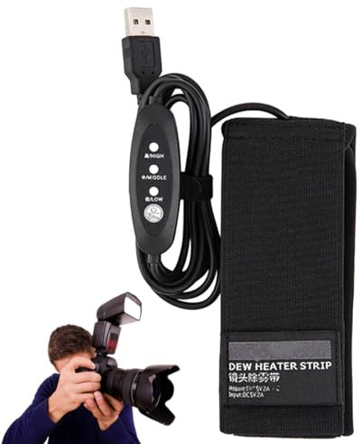 Riscaldatore anticondensa per lenti - Scaldalenti, Riscaldatore per lenti USB | Striscia riscaldante USB per OBIETTIVOs, Rimuovi rugiada dall'OBIETTIVOs della fotocamera con 3 impostazioni di calore