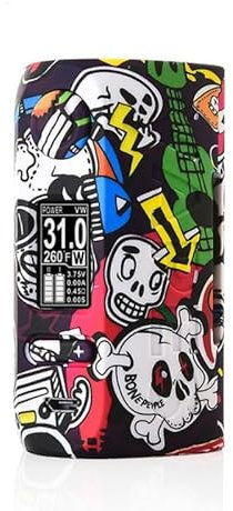 Vapor Storm Pum Storm230 200W Box Mod, compatible batería Dual 18650, VW/VV/TC/Bypass/TCR Modo, para 510 Vape RTA RDTA Atomizador Sub Ohm Mesh Tank Cigarrillo electrónico - Sin Nicotina (Rock)