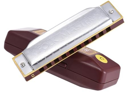 YDVGERTH Mundharmonika Set Blues-Mundharmonika Standard-Tonart mit 10 Löchern und 20 Tönen, diatonische Blues-Gaita-Mundharmonika(E Key)