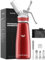 SimCoker Sahnespender 500ml,Aluminium Schlagsahnebereiter,Sahnesiphon Ersatzteile 3 Edelstahl Spritztüllen 1 Reinigungbürste,Deutsche Anweisungen,Rot