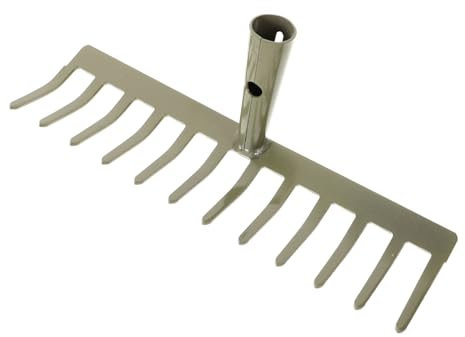 Housoutil Müheloses Laub Entfernen - Garten-laubrechen Rasen-nivellierungsrechen Garten-handrechen Mit 12 Zinken