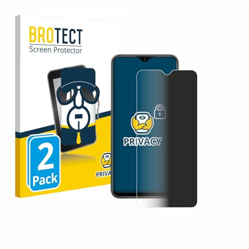 BROTECT (2 Unidades Protector Pantalla Privacidad para Xiaomi Redmi 9 [Anti-Espía, Película Protección, Privacy]