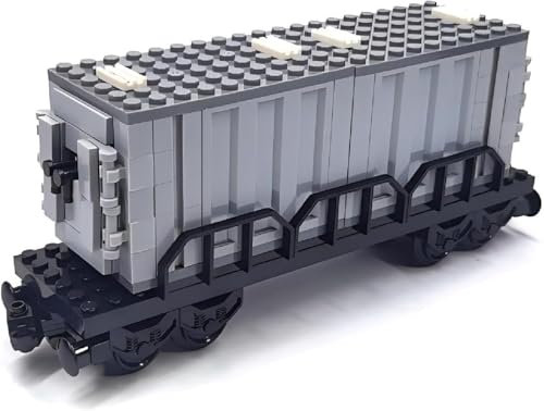 City Güterzug Auto Waggon Bausteine Bausatz, Güterzug Train Karren Modell, Technik City Güterzug Bausatz, Frachtcontainer Güterzug Personenzug Modell Bausteine
