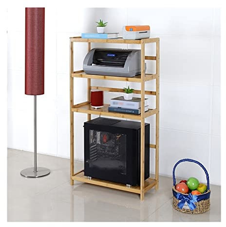 CPU-Halterung Abnehmbarer PC Turmständer Druckerständer, 4-lagige Roll-CPU-Ständer mit offenen Regalen, PC-Gehäuse Standständer mit Stauraum, für Home Office Computerständer(B,59 * 26 * 105cm)