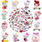 12 Pcs Personaggi Kitty Per Torta, 50 Pcs Kitty Adesivi, Topper Torta Kitty, Kitty Cake Action Figure, Decorazioni Torta Compleanno Kitty, Personaggi Kitty Giocattoli