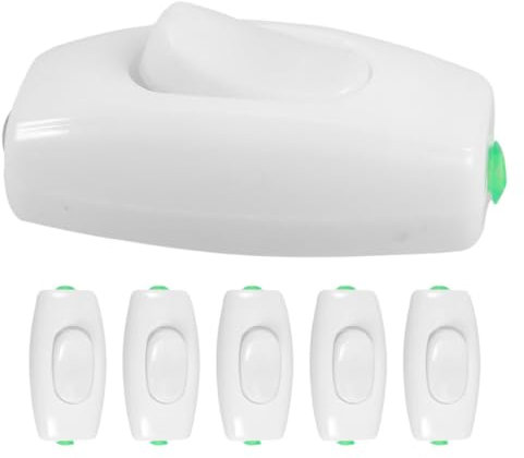 Angoily 6 Stk Nachttischschalter Led-dimmer Kasa-dimmerschalter Abdeckungen Für Wippschalter Lichtschaltersperre Remote-steckdosenschalter Steckdosenabdeckung Kindersicher Abs Weiß