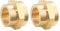 SOMATHERM FOR YOU - Manchon laiton réduit - Double Femelle 20/27-15/21 (Lot de 2)