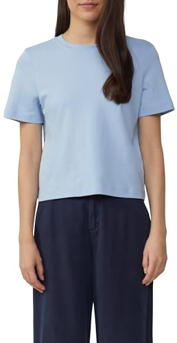 s.Oliver Damen T-Shirt – Regular Fit, Interlockjersey, verkürzt, Rundhalsausschnitt