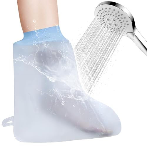 Nokwocy Protection de douche, protection en plâtre, étanche, réutilisable, pour bras en plâtre, protection imperméable pour bras en plâtre pour la douche et le bain, manches courtes