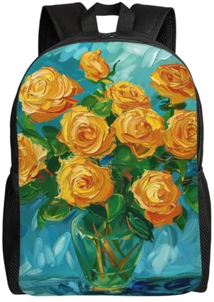 Roses Vincent Van Gogh Rucksack, wasserdicht, diebstahlsicher, langlebig, leicht, Laptoptasche, Rucksäcke für Damen und Herren, Reisen, Fitnessstudio, Roses Vincent Van Gogh5, One size