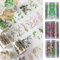 Stickers Scrapbooking 3 Rouleaux Autocollants de Fleurs en PET Et Accessoires de Washi Tape, Adaptés Aux Albums de Scrapbooking, Aux Bullet Journaux, Aux Journaux, Etc(Série Yamano Flower Branch)