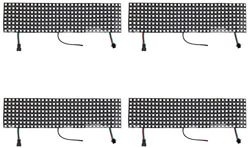Uikdjgu 4X LED Matrix Panel, WS2812B RGB 832 Pixel Digitale Flexible Matrix Individuell Adressierbarer LED Bildschirm