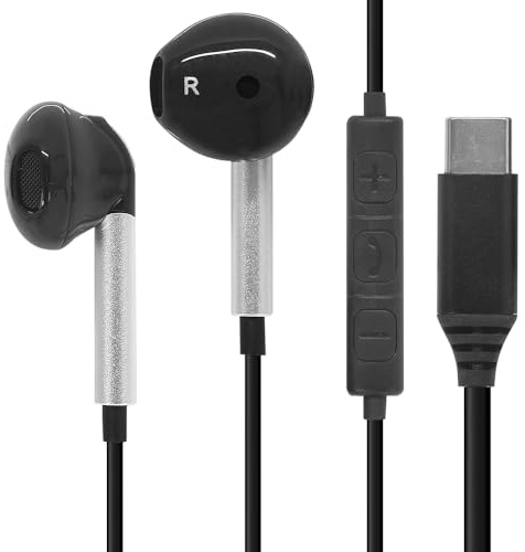 Waytex USB-C-In-Ear-Kopfhörer, kabelgebunden, universal, kompatibel mit Allen Marken, Handys, Tablets und PCs – Geräuschunterdrückung, Lautstärkeregler & Mikrofon, Freisprecheinrichtung – Kabel 1,2 m