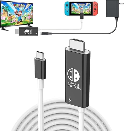 RREAKA Switch2 Dock für Nintendo Switch2/1/OLED, 2 in 1 TV Adapter mit 4K60Hz HDMI Kabel, Typ C 100W Laden, Tragbare Dockingstation für Reisen, Samsung Dex, MacBook