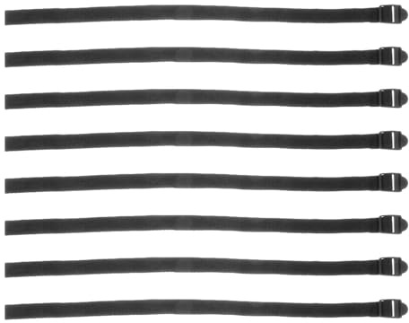 UTHCLO Lot de 8 Dragonnes Noires pour Bâtons de Ski et Randonnée, Sangle de Poignée Réglable et Amovible, Bracelet Anti-perte pour Bâtons de Marche et Soutien Ergonomique en