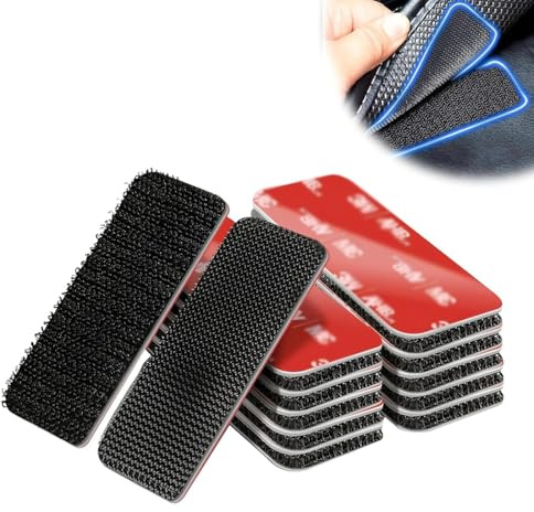 10 Sets Heavy-Duty Hook and Loop Strips, 8x3cm Waterproof Double Sided Tape - Strong Self VHB Adhesive Strips for Walls, Glass, Tile, Metal, Wood - Indoor & Outdoor Use