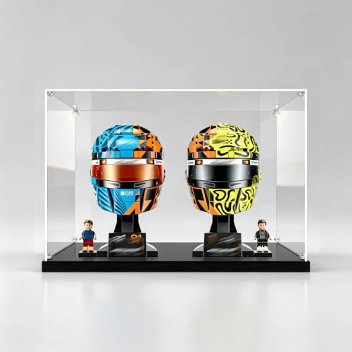 Vitrine en acrylique pour casque Lego McLa* Ren F1-Team 43017 + 43023, étanche à la poussière, kit de construction, 30X15X20 cm, vitrine transparente anti-rayures et anti-jaunissement (uniquement la