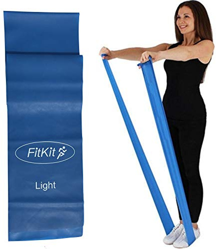 FitKit Resistance Exercise Band - 1.5M - 4 Resistance Options – Pilates, Yoga, Rehab, Stretching, Strength Training