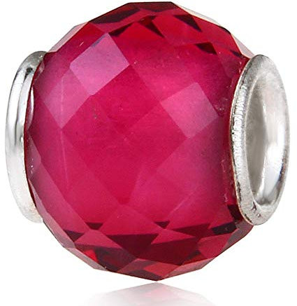 Abalorio de plata de ley 925 con cristal de Murano y piedra de nacimiento, dije de aniversario para pulsera Pandora, Todos, Glass