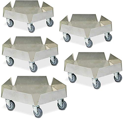 BRB 5X Transportroller für Eimer/Fässer/Kunststofftonnen bis 100 Liter, Durchmesser bis max. 420 mm, aus Aluminium