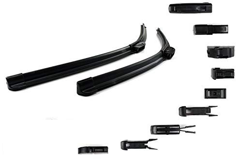 (530/380mm) Aero Scheibenwischer Wischerblätter Aero Set Ersatz Satz Gelenklose Wischer für Frontscheibe mit 9x EASY ADAPTER – Hallenwerk