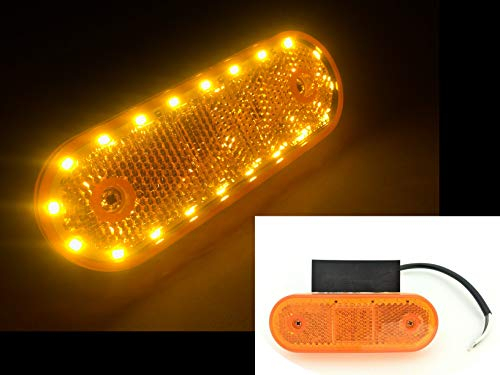LED Begrenzungsleuchte 12/24V Umrissleuchte Anhänger LKW 114x63x40 mm E20 gelb