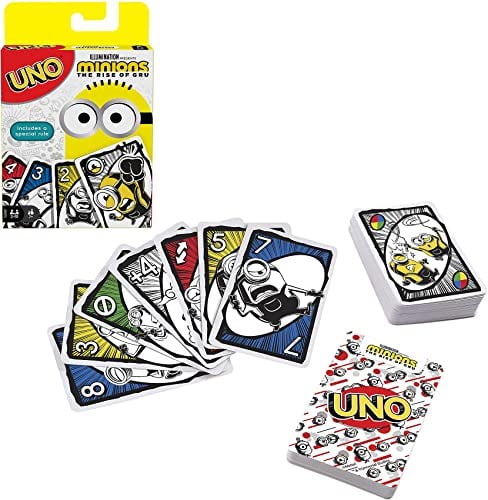 Mattel Games GKD75 UNO Edition zum Minions Film - The Rise of Gru von Illumination, Kartenspiel für Kinder und Familien, Minions 2, Für Kinder ab 7 Jahren, Mit 112 Karten