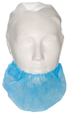 Bicap Lot de 100 bandes de barbe jetables Bleu 50 x 30 cm