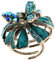 Inzopo - Pinza per capelli con strass e cristalli, per donne, signore, ragazze, colore blu, come descritto